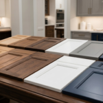The Florida Homeowner's Guide to Wood Cabinet Finishes: Stains, Paints, and Sheens A display of different wood cabinet finishes
