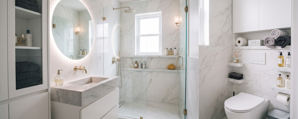 Elegant Small Bathroom Storage Ideas for Southwest Florida Homes very small bathroom storage ideas, displayed by a small bathroom with great cabinets and storage options