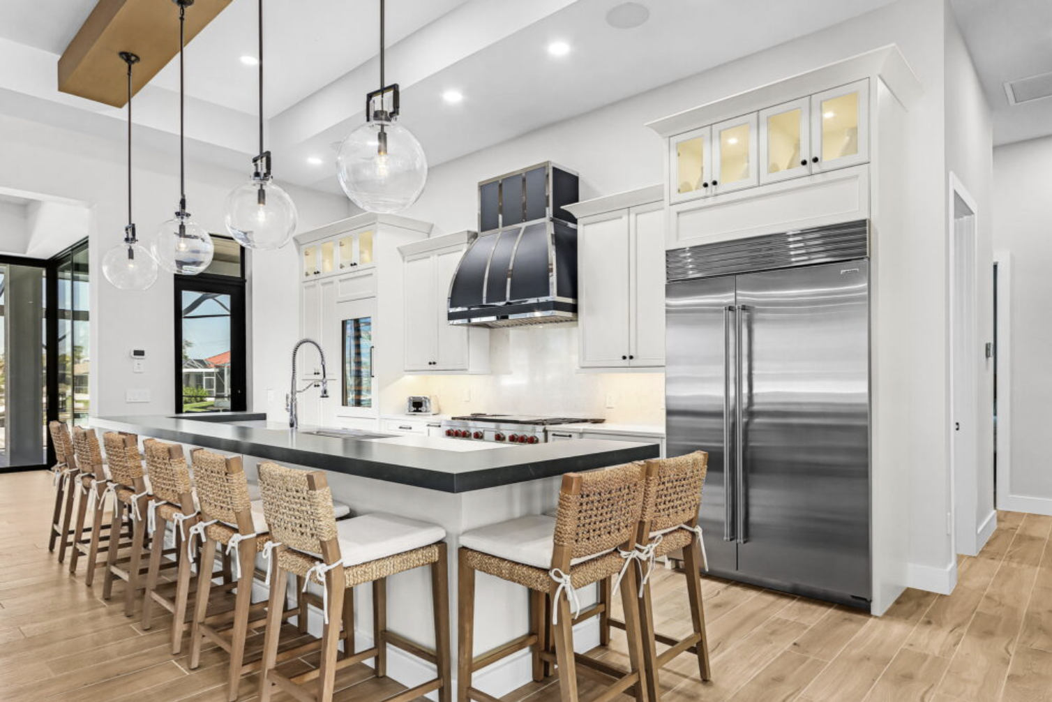 Transitional Coastal Kitchen Remodel by Cabinet Genies project photo